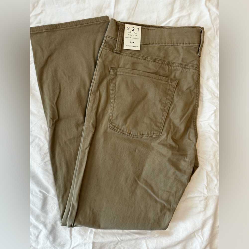 Lucky Brand Khaki Straight-Leg Pants